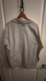 Dior x Judy Blame Gray Logo Embroidered Denim Shirt Jacket - Image 3