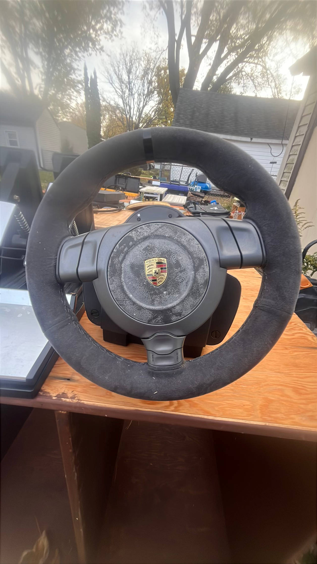 Porsche 911 997 Steering Wheel Black Leather