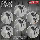 Delta Faucet Albion 14 Series Single-Handle Shower Faucet Trim Kit with In2ition 2-in-1 Dual Shower Head - Image 7