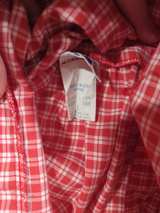Girls Red Gingham Scalloped Dress- VINTAGE - Image 3