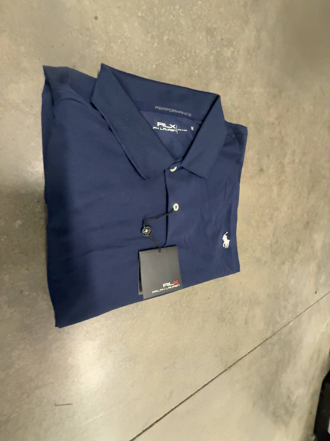 Ralph Lauren Polo Shirt Navy Blue Classic Fit size XL
