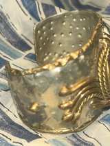 Brutalist Mixed Metal Artisan Cuff Bracelet Hecho en Mexico - Image 3