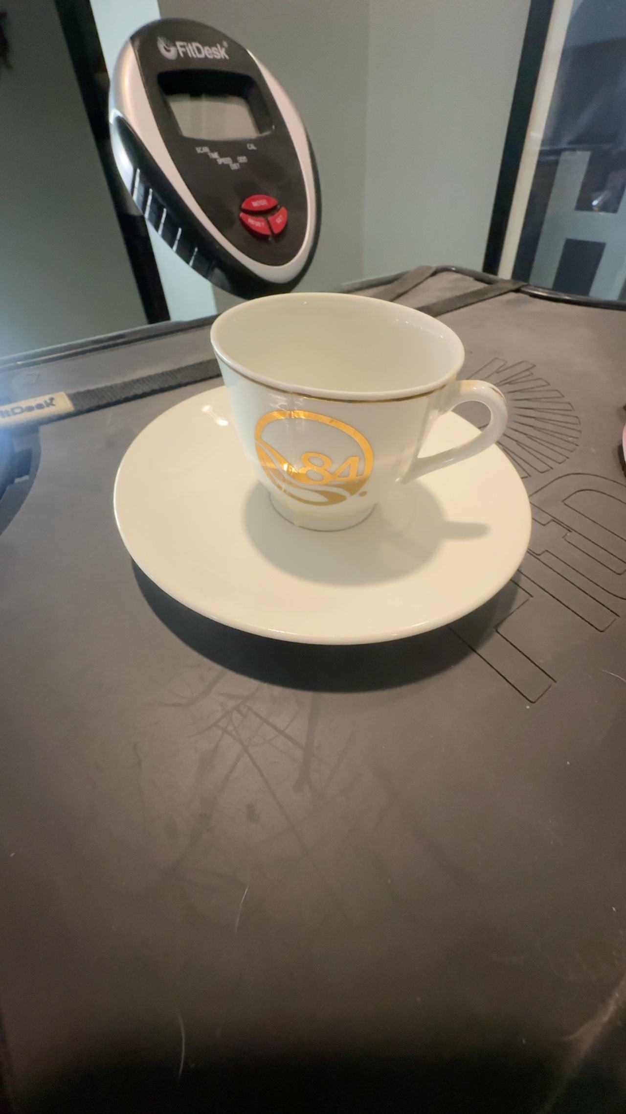 World's Fair 1984 Espresso Cup with Gold Trim