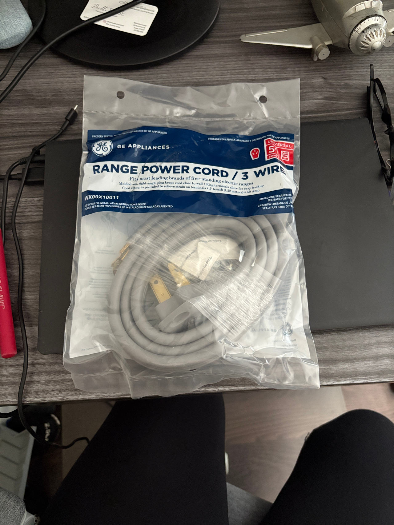 GE Range Power Cord 3 Wire