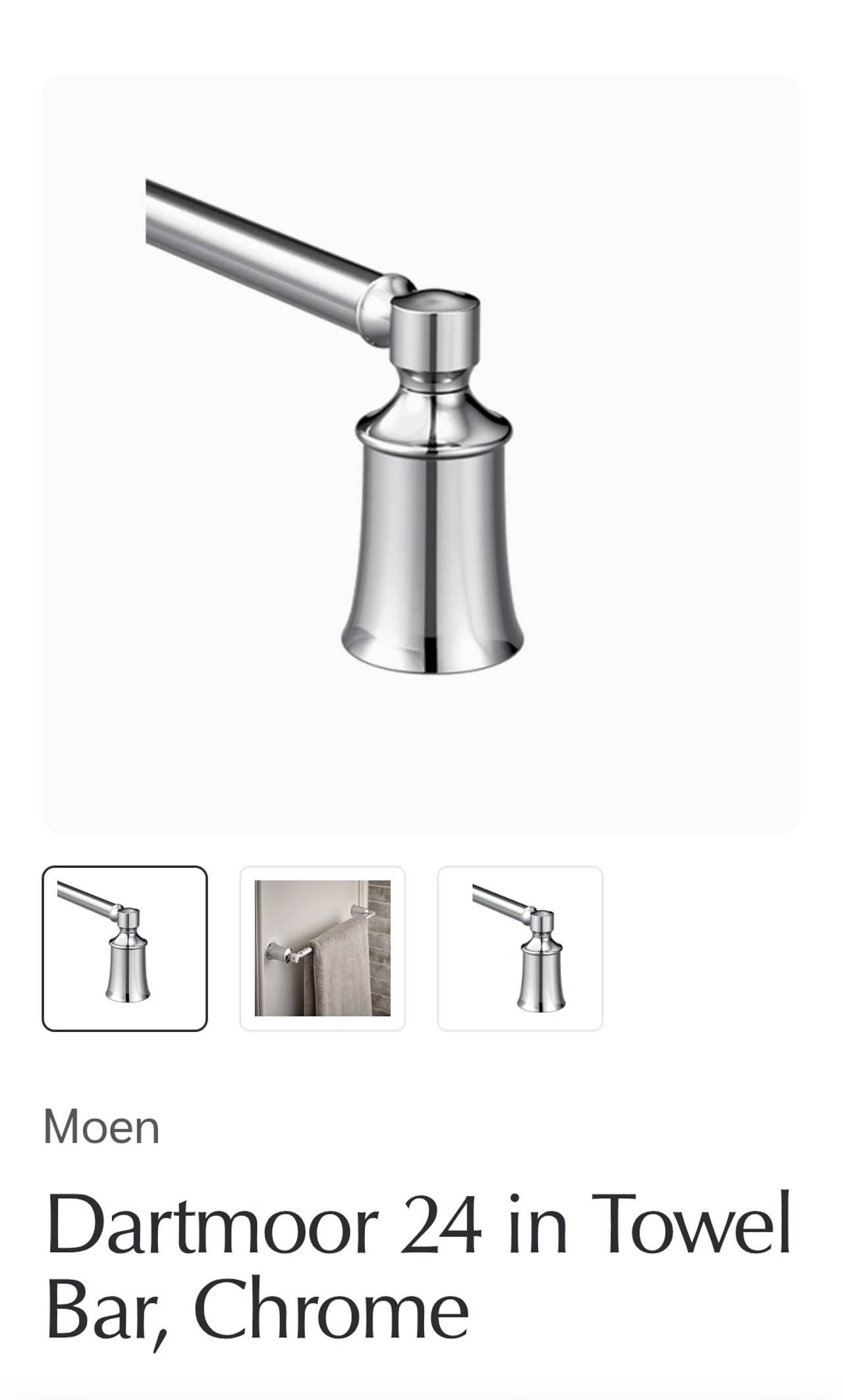 Moen Dartmoor 24 in. Towel Bar in Brushed Nickel
