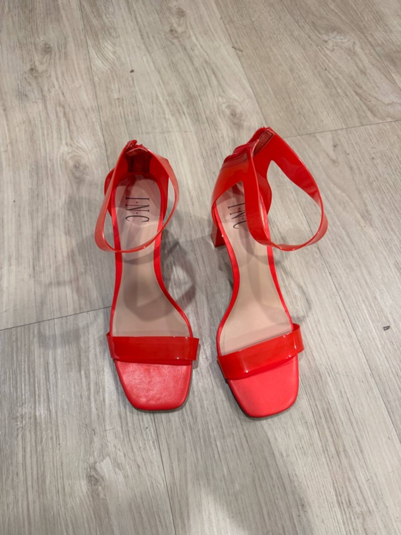 INC International Concepts Red Ankle Strap Heels