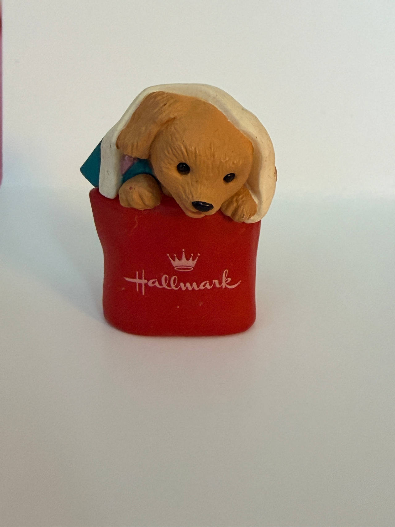Hallmark Merry Miniature Puppy in Sack Bag 1994 Collectors Club