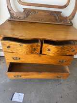 Victorian Tiger Oak Dresser with Mirror - Image 6