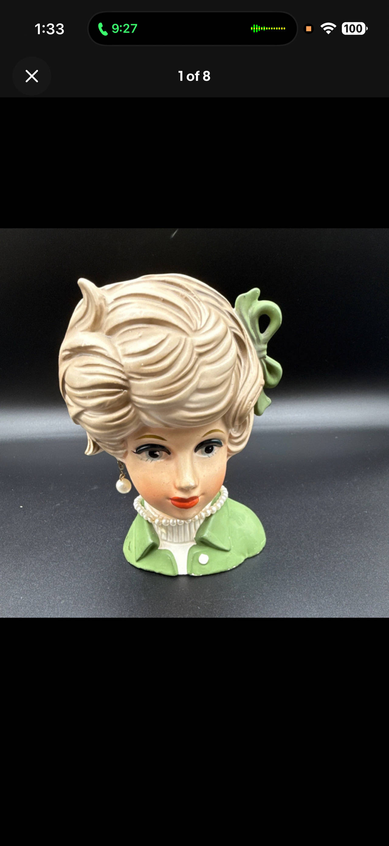 Vintage Inarco Lady Head Vase