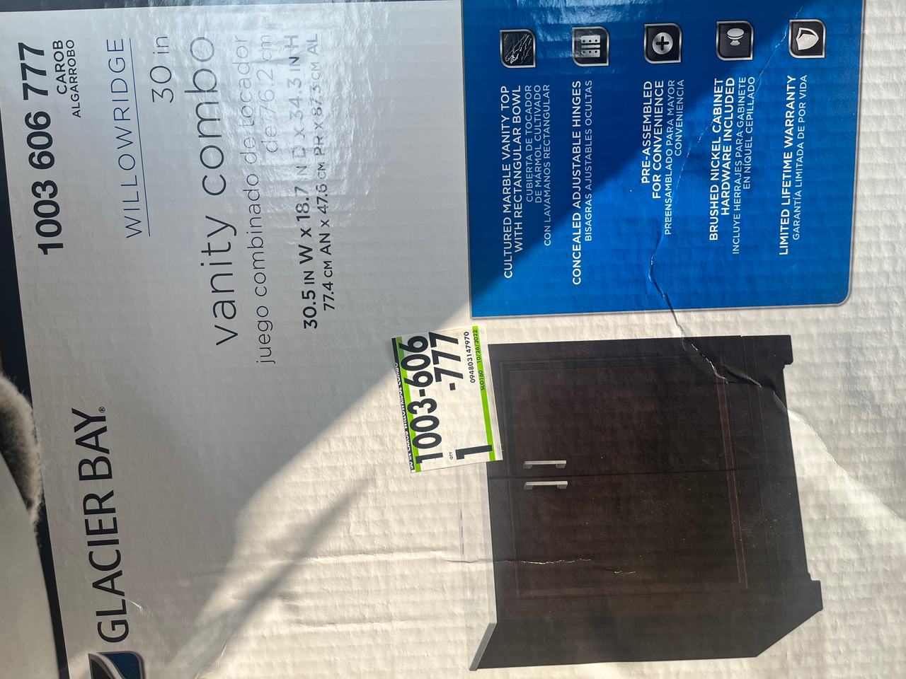 Glacier Bay Willowridge 30 in. Vanity Combo