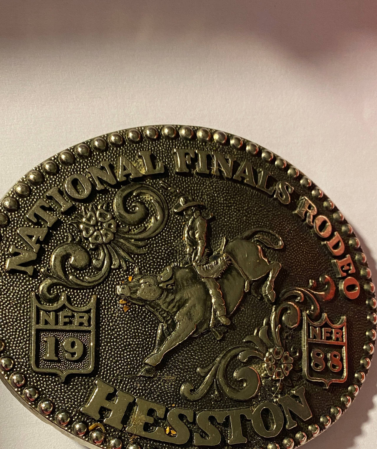 Hesston 1988 National Finals Rodeo Belt Buckle