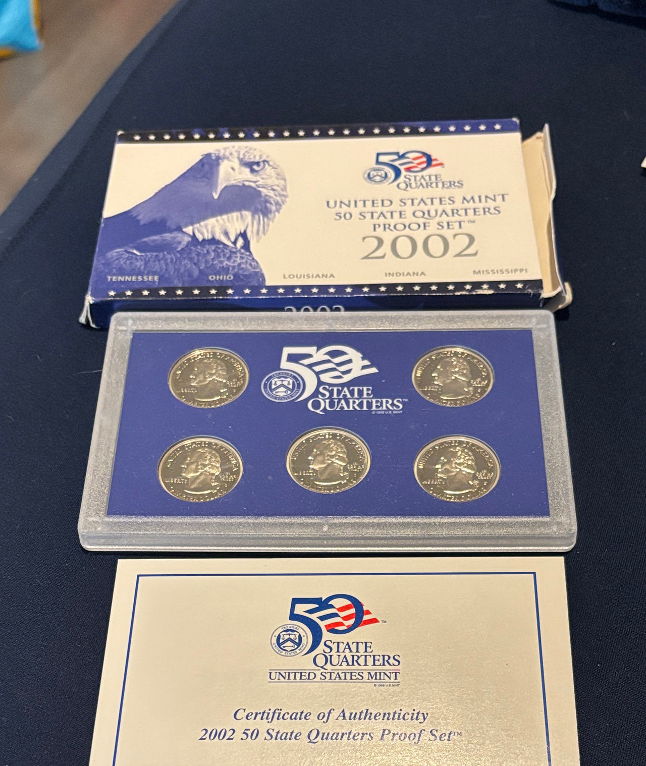 2002 United States Mint 50 State Quarters Proof Set