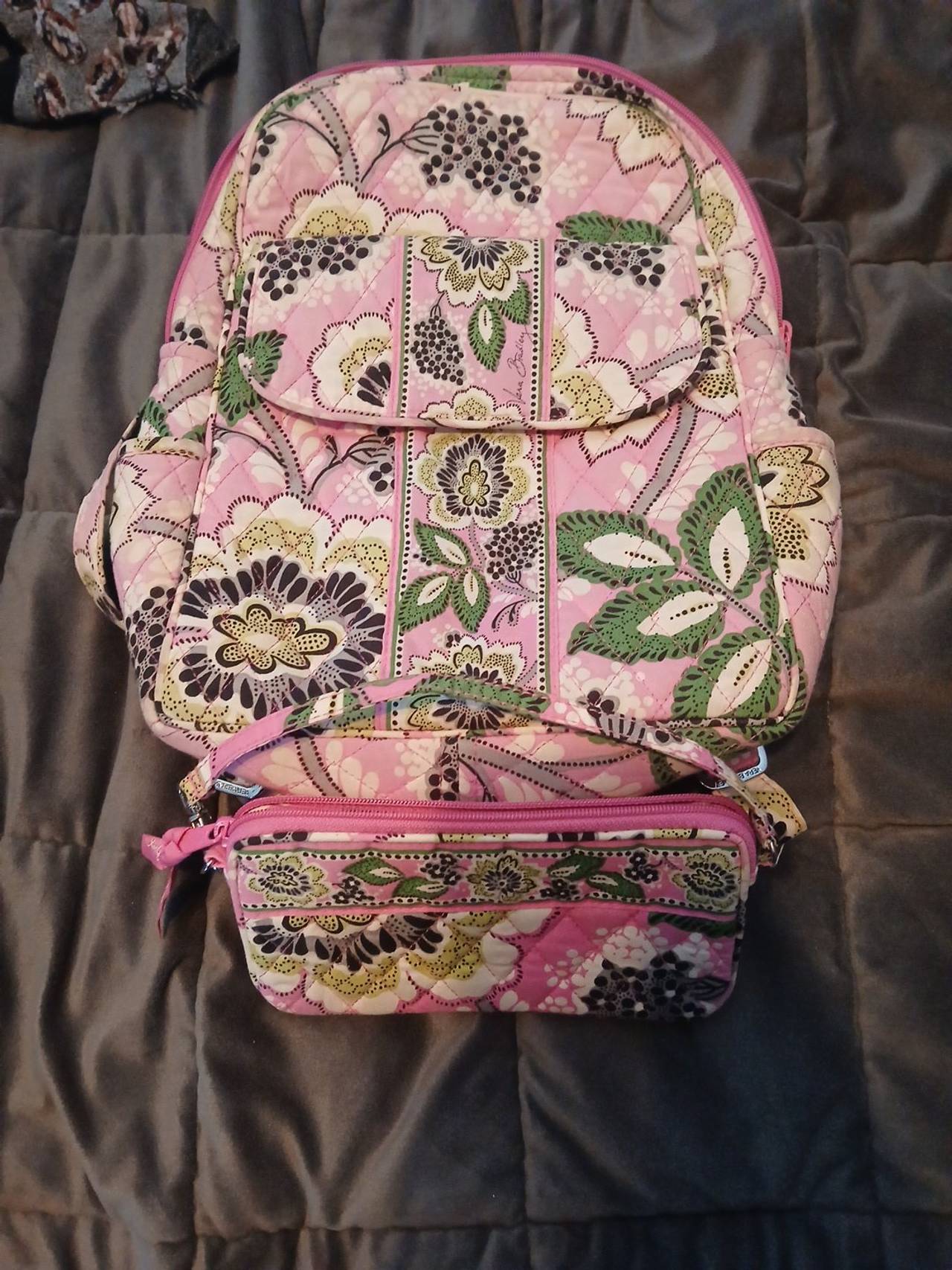 Vera Bradley Tea Garden Backpack and Wallet Set