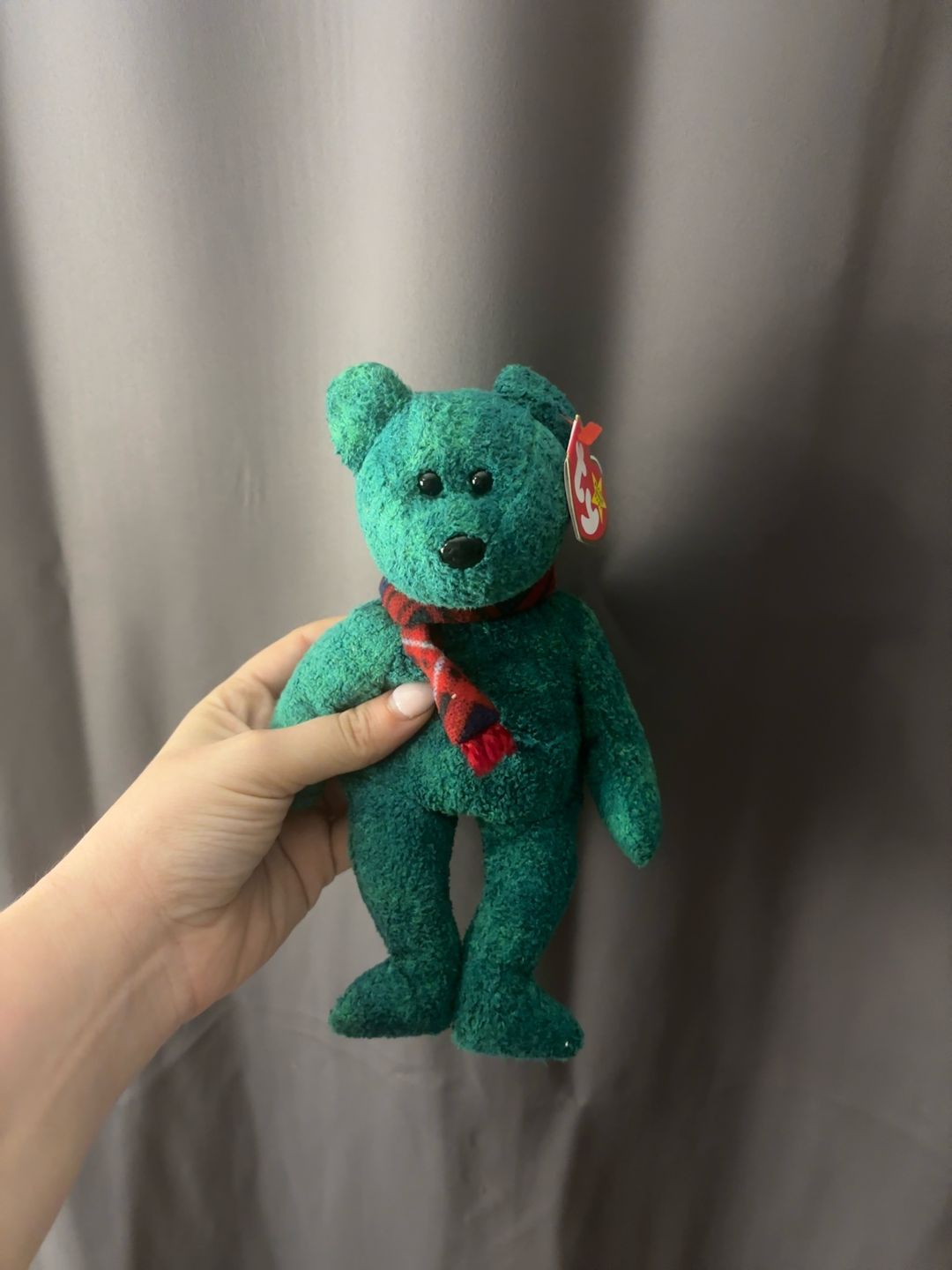 Ty Beanie Baby Wallace Green Bear