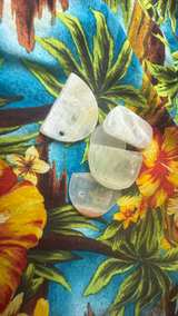 Natural Stone Half Moon Pendants(6) - Image 2
