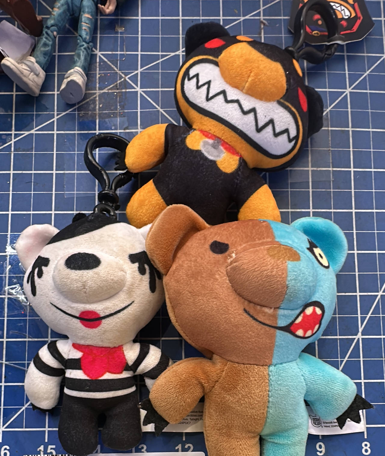 Danganronpa Monokuma Mini Plush Keychain Lot of 3