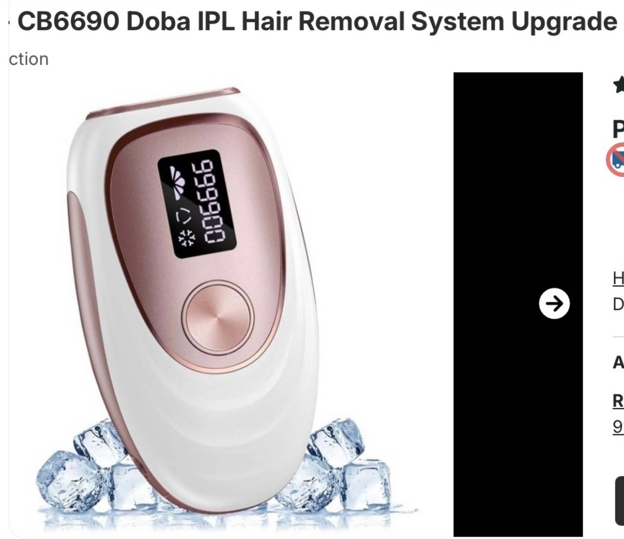 Doba IPL Hair Removal System Upgrade CB6690