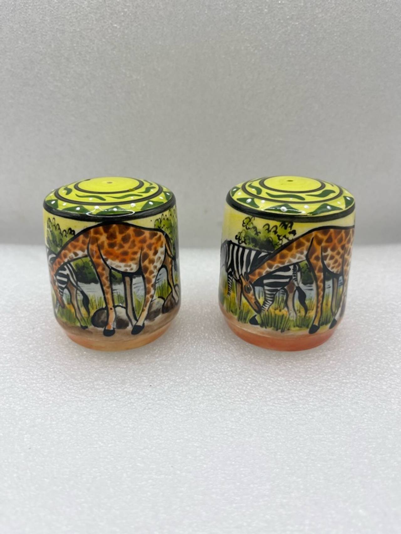 Penzo Zimbabwe Handpainted Safari Salt & Pepper Shakers