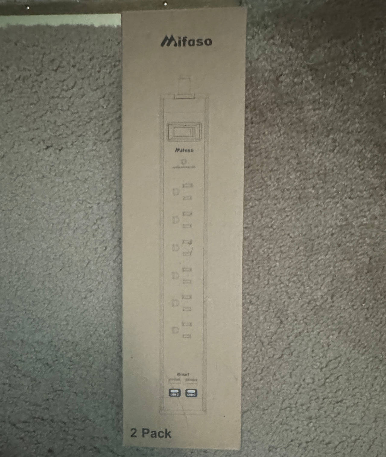 Mifaso 6-Outlet Surge Protector Power Strip 2-Pack
