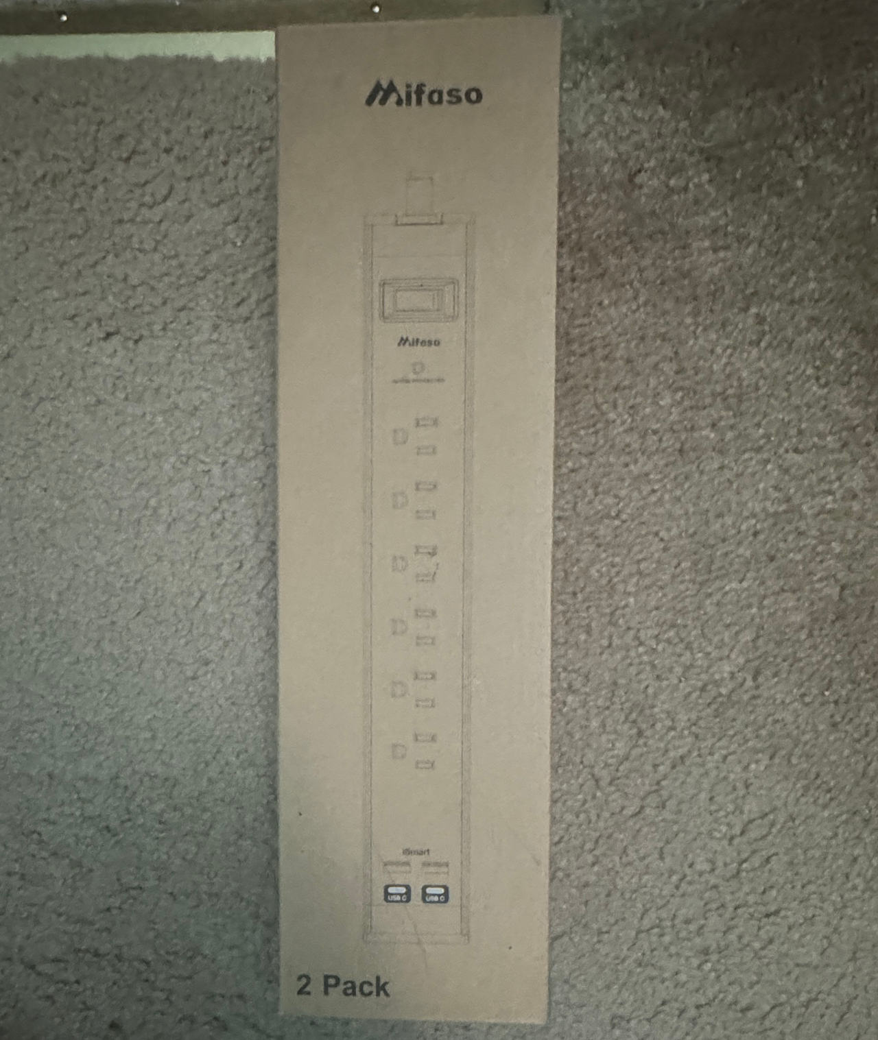 Mifaso 6-Outlet Surge Protector Power Strip 2-Pack