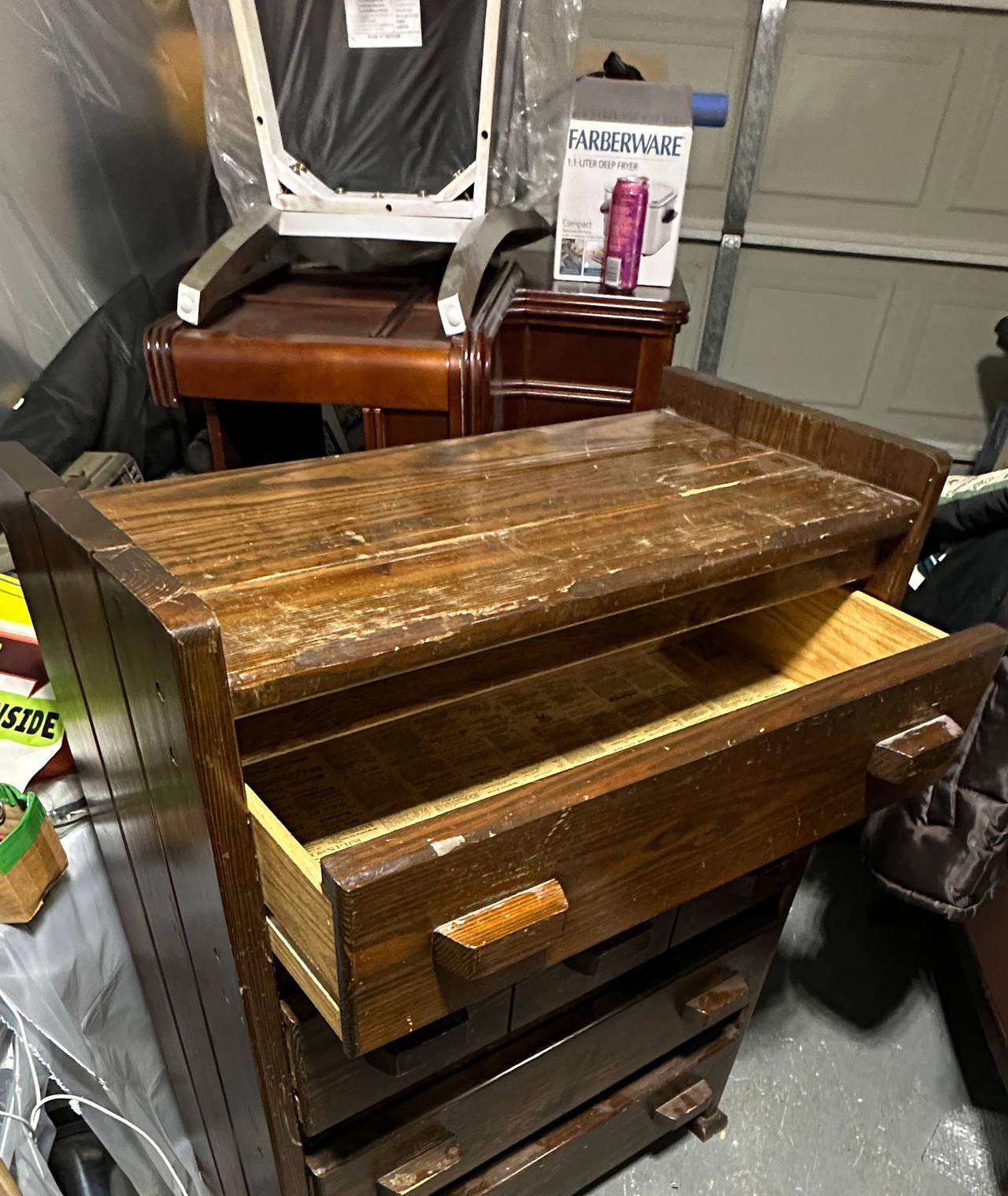 Rustic Solid Pine 4-Drawer Dresser