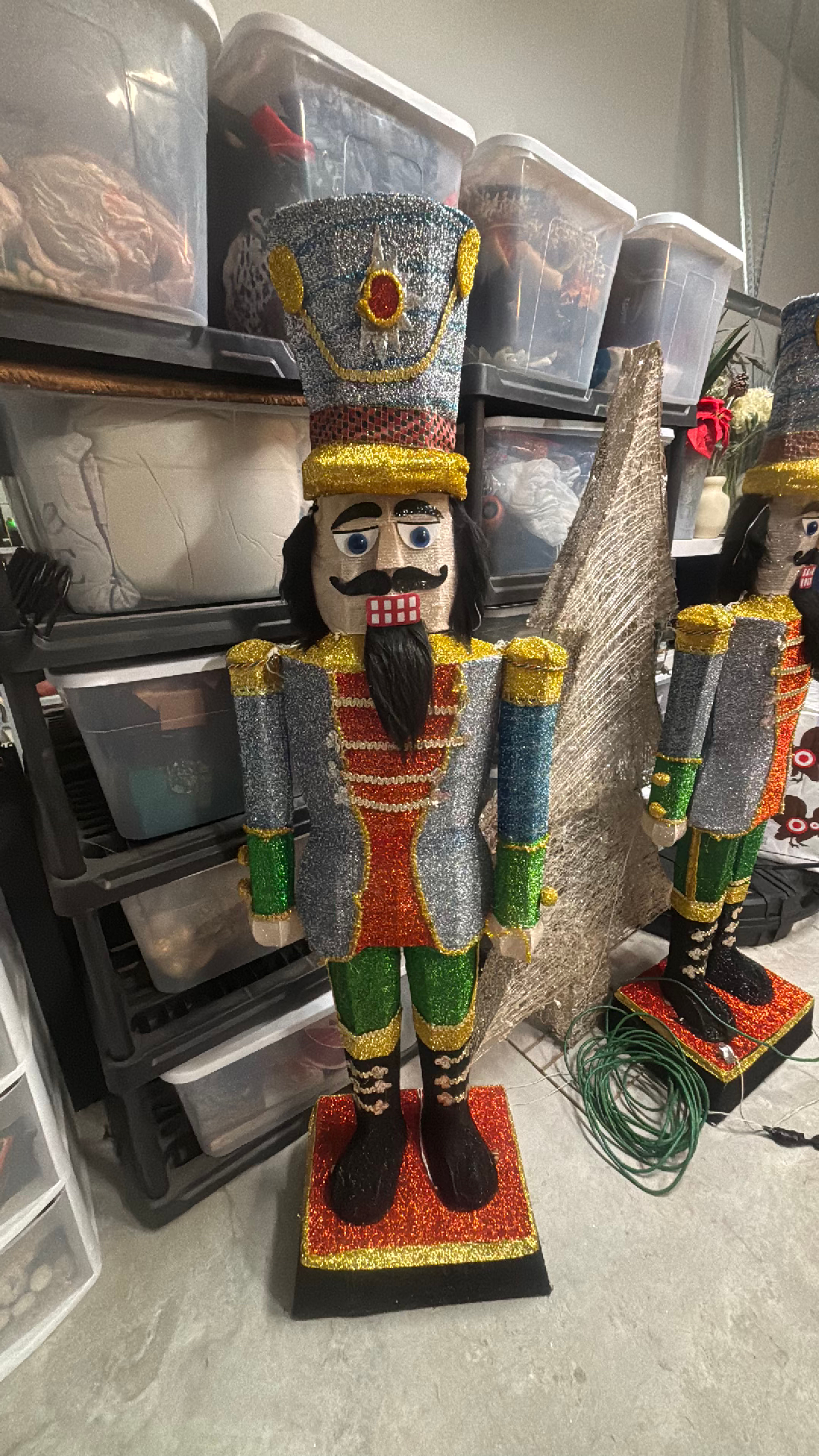 Two Gerson 6ft Lighted Nutcrackers and a 6ft lighted Christmas Tree - Image 4