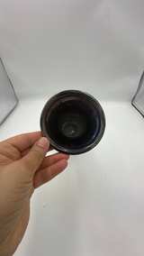 Metallic Bronze Ceramic Trumpet Vase - Image 2
