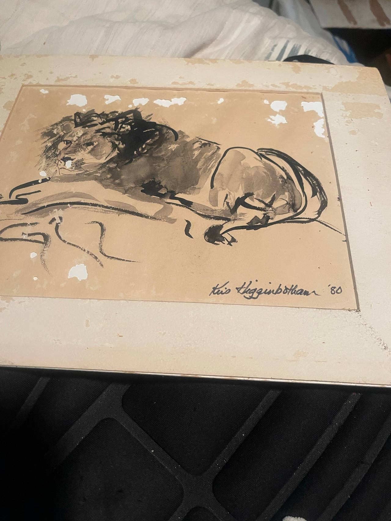 Kris Higginbotham Lion Ink Drawing