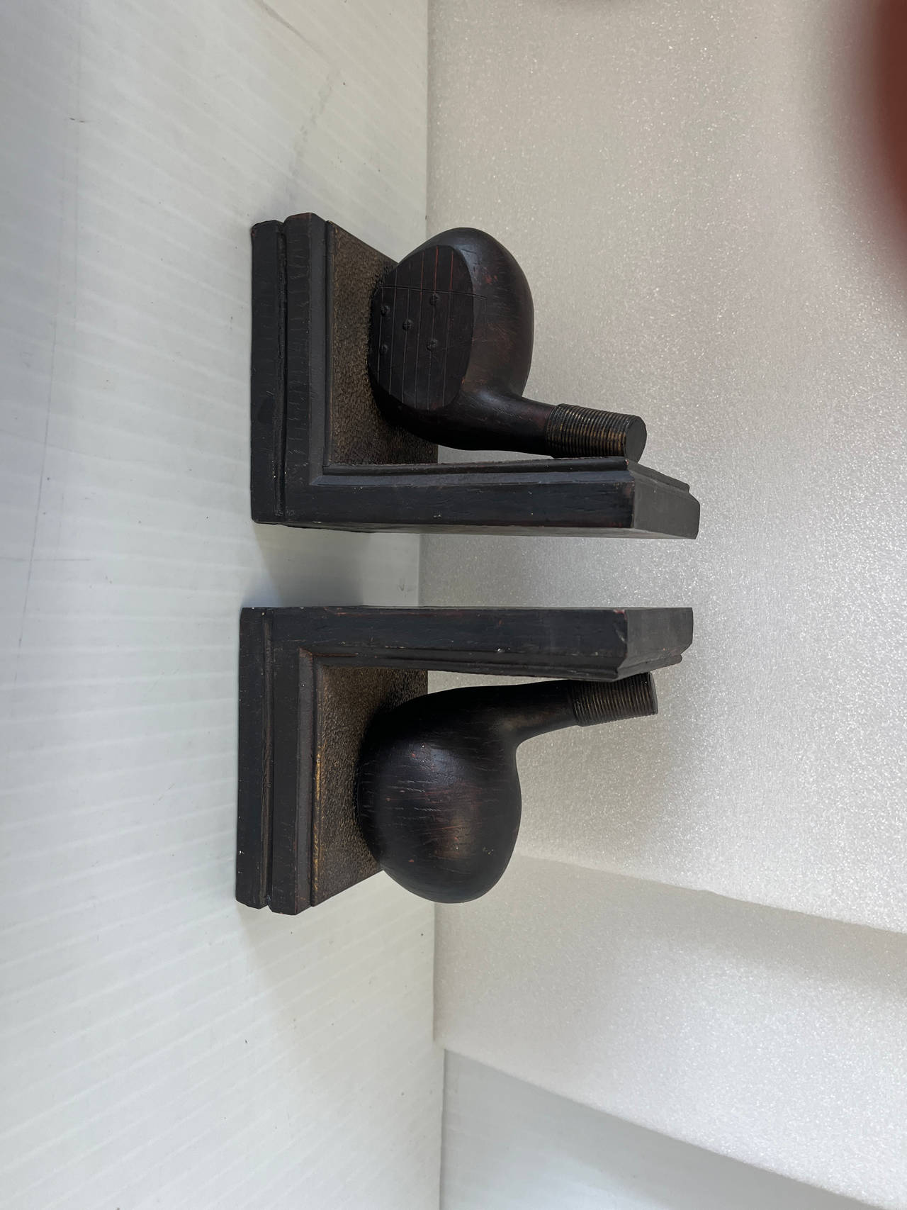 Vintage Wooden Golf Club Bookends