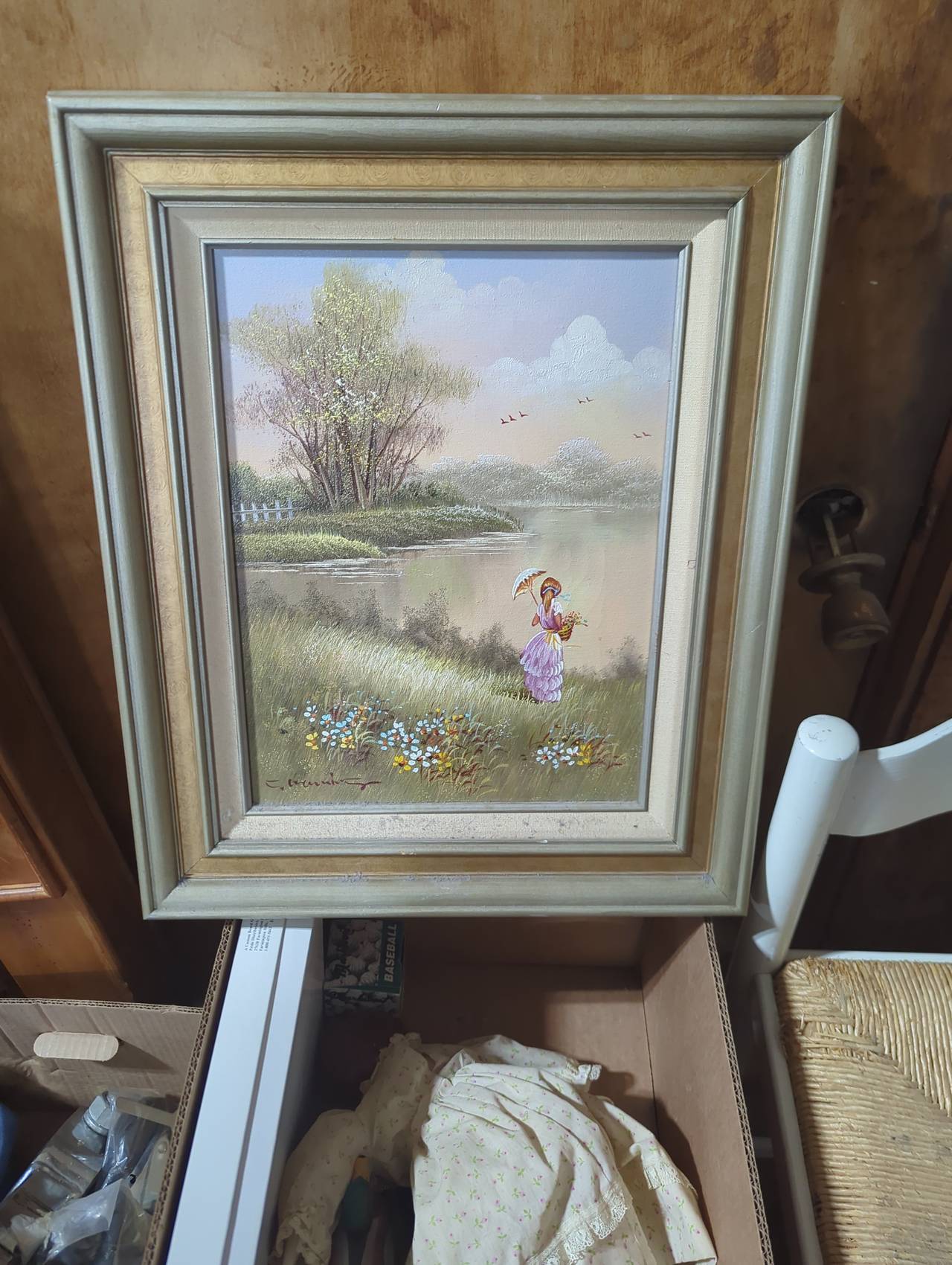 C. Burnet Victorian Landscape Oil Painting