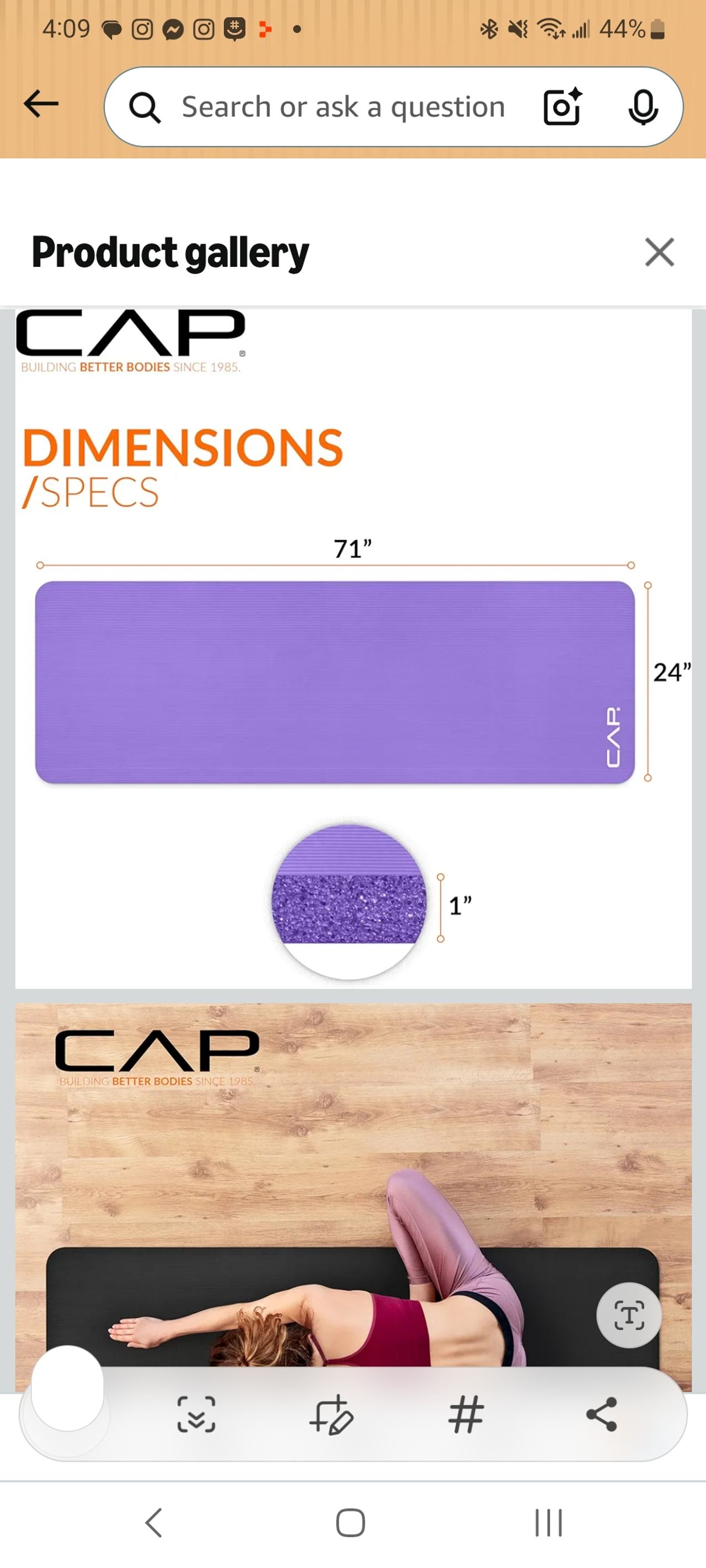 New Highden 1/2 Inch Extra Thick Exercise/yoga Mat