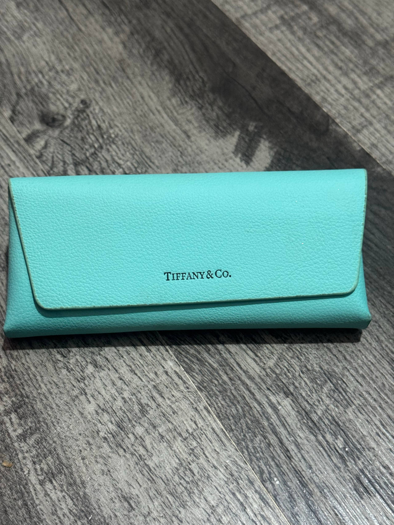 Tiffany & Co. Tiffany Blue Pebbled Leather Eyewear Case