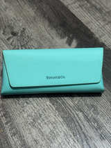 Tiffany & Co. Tiffany Blue Pebbled Leather Eyewear Case - Image 1