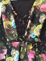 Lovely by Adrienne Vittadini Floral Lace Panel Dress Size 8 - Image 3