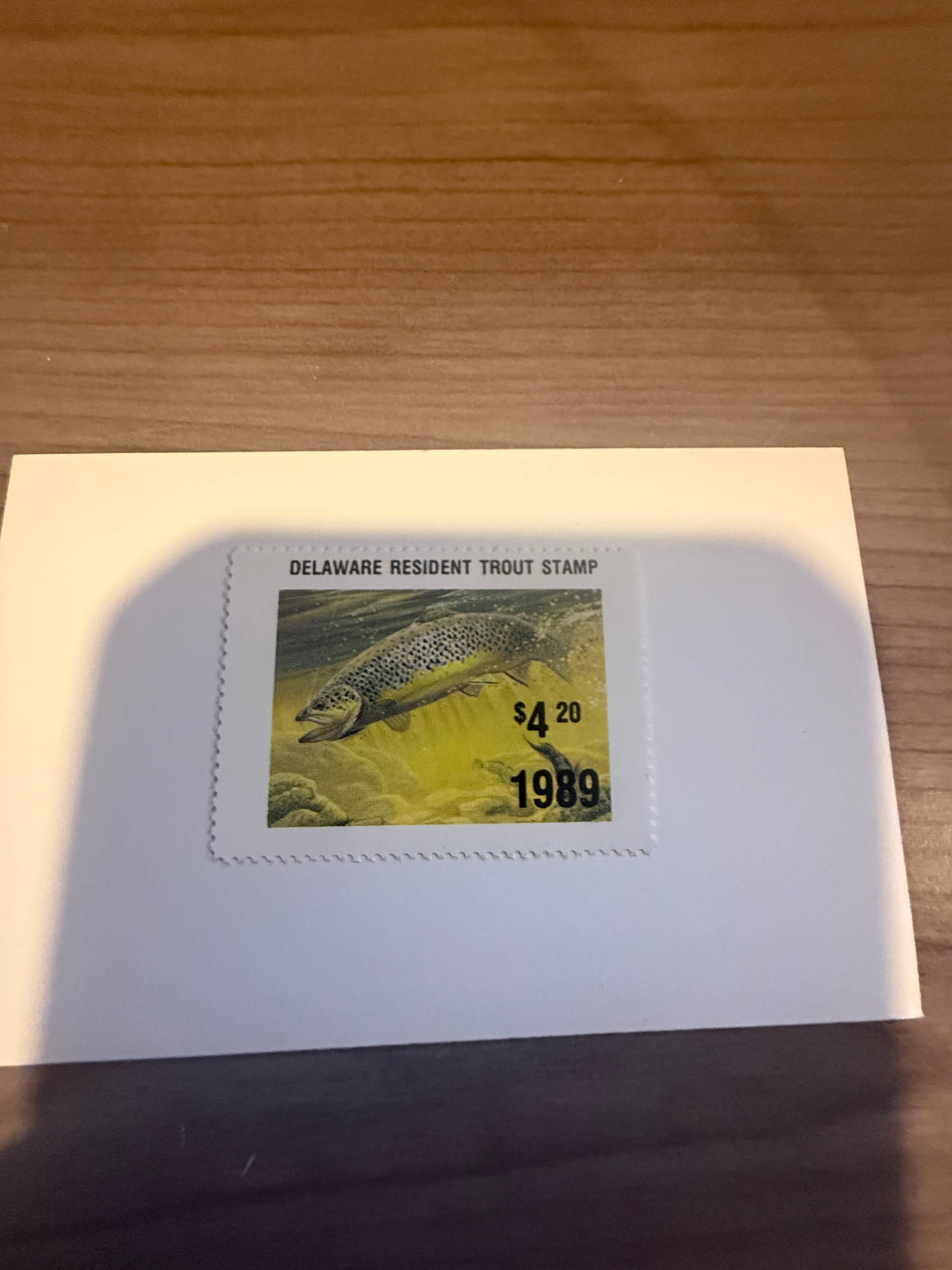 1989 Delaware Resident Trout Stamp