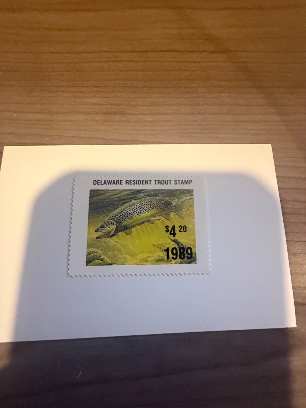 1989 Delaware Resident Trout Stamp