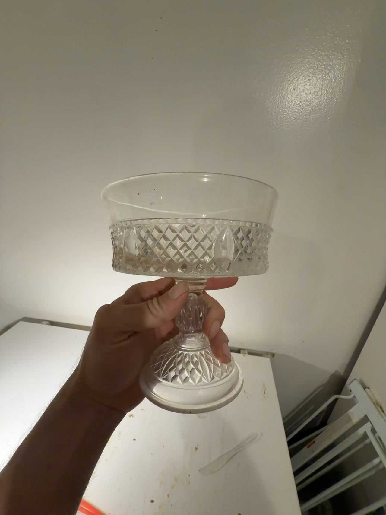 Indiana Glass Vintage Clear Pedestal Compote