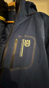 Husqvarna Team Hardshell Jacket Blue Size Large Coat  - Image 3