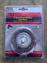 KT Industries 3" Utility Circular End Brush Coarse Bristle - Image 2