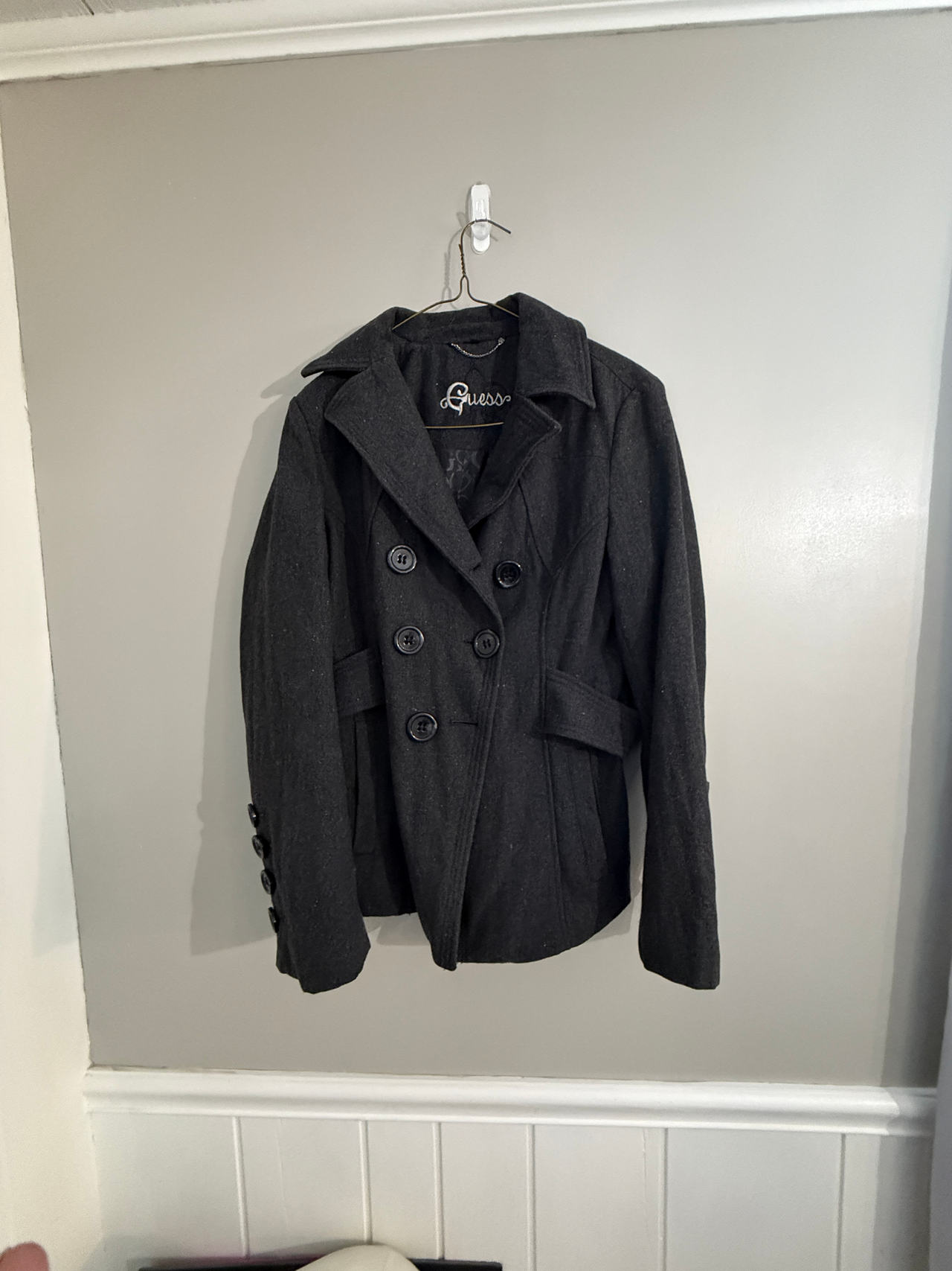 Guess Women's Double Breasted Pea Coat