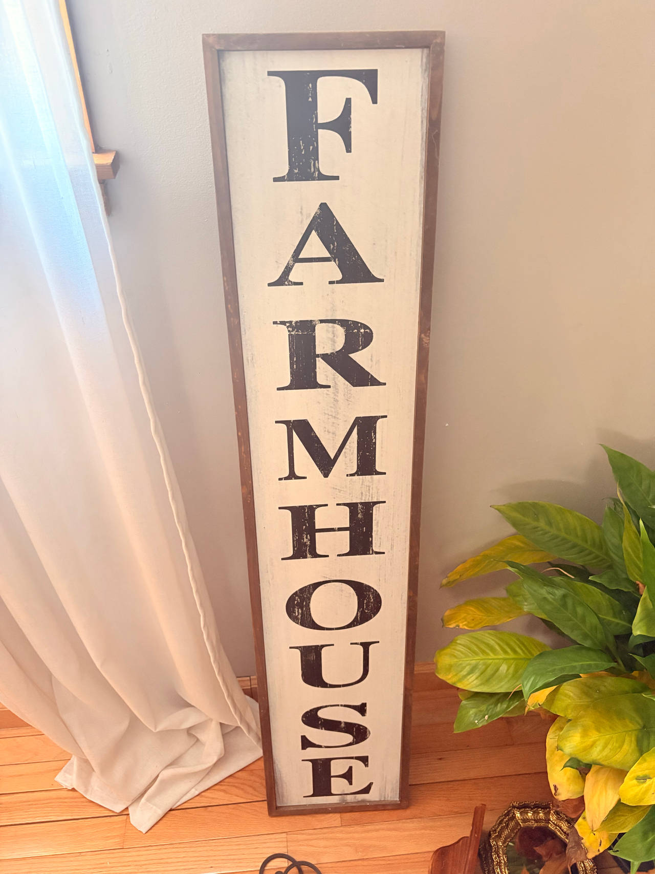 Vertical Farmhouse Wood Sign