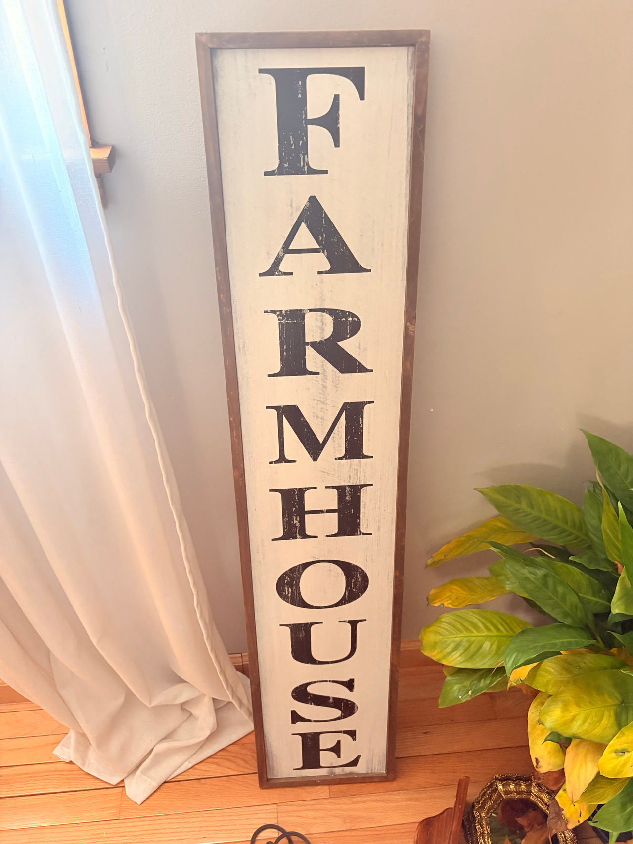 Vertical Farmhouse Wood Sign