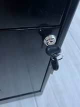 2-Drawer Metal Filing Cabinet With Keys & File Folders - Image 4