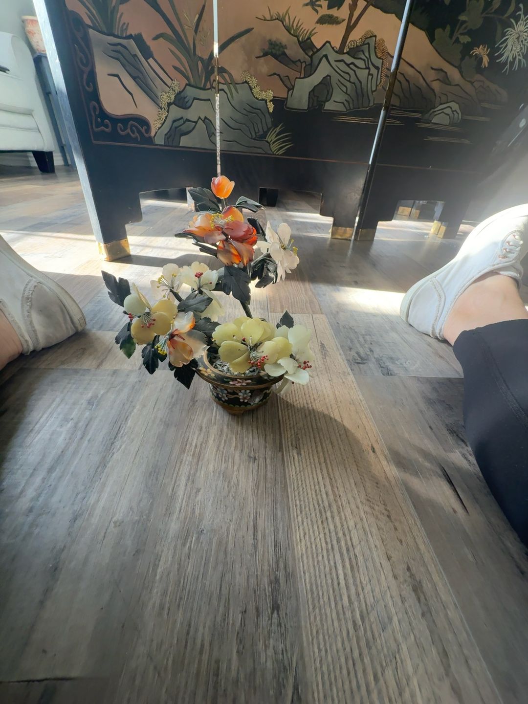 Chinese Hand-Carved Jade Bonsai Tree