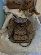 Coach Signature Canvas Backpack - Image 1
