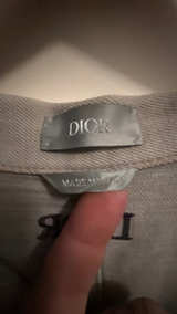 Dior x Judy Blame Gray Logo Embroidered Denim Shirt Jacket - Image 4