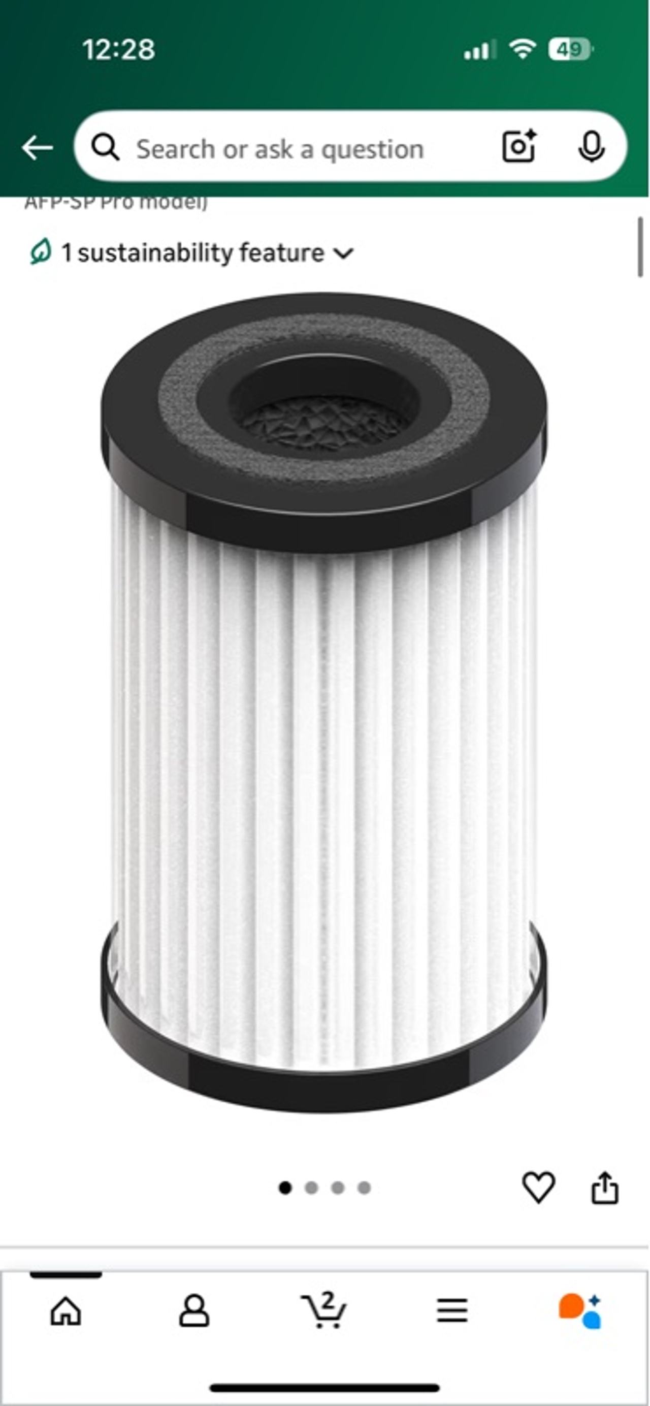 Scosche AFP2RF-SP FrescheFILTER Replacement Filter for Scosche Air Purifier