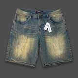 Originalsbles Embossed Flame Denim Shorts - Image 1