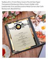 TaoBary 8.5 x 11 Inch Menu Covers 10 Pcs - Image 4