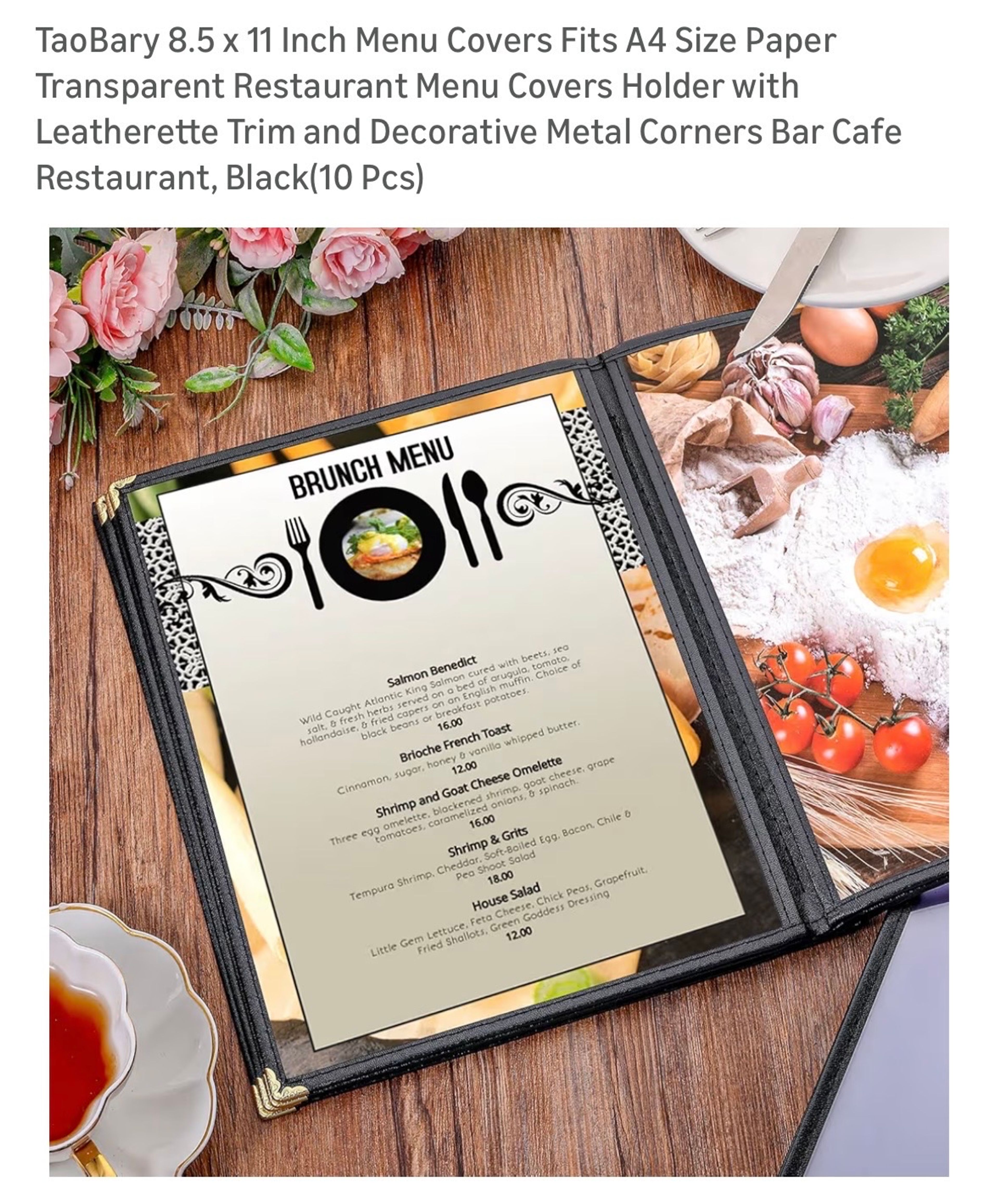 TaoBary 8.5 x 11 Inch Menu Covers 10 Pcs - Image 4